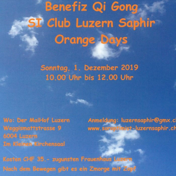 Benefiz Qi Gong-Lektion am 1.12.2019